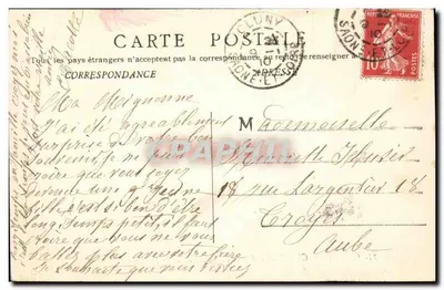 Cluny — Kaplica szpitala. Pomnik Herbu Bouillon — B. F. Calon-Saône — Rewers