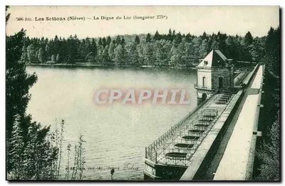 Les Settons (Nièvre) — A Dique do Lago (comprimento 275m) — fot. Edma