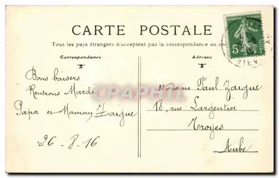 POUGUES-les-EAUX — Ovelhas no pasto — Coleção F. H. — Verso