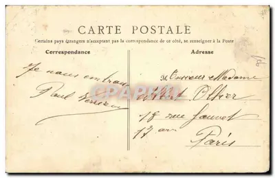 Nevers — Brama Paryża i Katedra św. Piotra — B.F., Paryż — Rewers