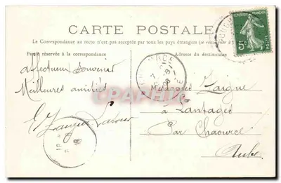 Pouguès-les-Eaux — Hôtel du Chalet-Col — Collection d. L. — Verso