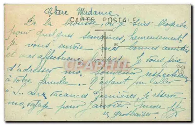 Urząd Gminy Lixy — budynki z lianami, grupa pięciu kobiet — nieznany wydawca — Rewers