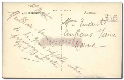 Venanson (A.-M.), perto de Saint-Martin-Vésubie (Alt. 1.130 m.) — Editor ADIA IMP. — Número de série 11031 — Verso