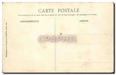 Nice — Nowe Ogródki — Kasyno między palmami — Zbiór Artystyczny, Wydawnictwo Giletta, fot., Nice, n°45 — Rewers