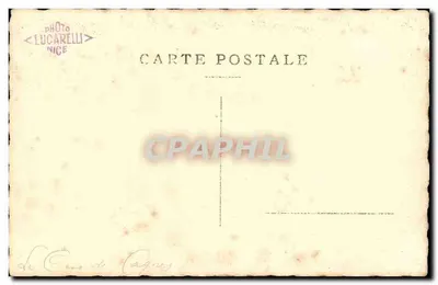 Cours de Cagnes — widok plaży i portu — Fotografia Lucarelli, Nice — Rewers