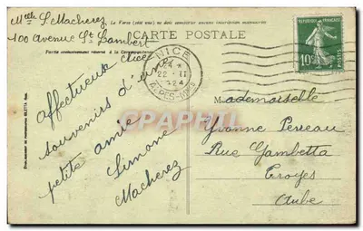 Nice - Intérieur du Port - Quartier de Riquier — éditeur 'C. Bletta' n°3 — Achterkant
