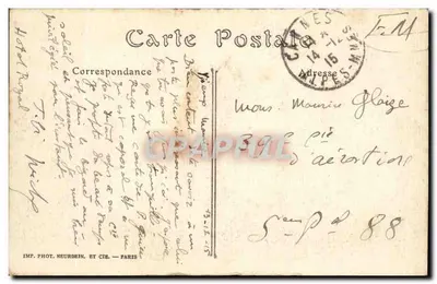 CANNES (Alpes-Maritimes) — Port i Wzgórze Chevalier — ND. Fot. — Rewers