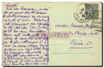 Sospel (A.-M.) — A Ponte Velha sobre a Bevera — F. L. DIL, n° 265 — Verso