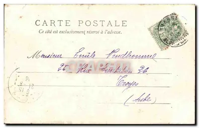 Grasse — Plac Nowy, Stara Brama — wydawca Giletta, Nice, nr 1247 — Rewers