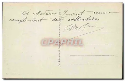 Cagnes-sur-Mer — Vista del Castello — Ed. Librairie M. Miquin, av. du 15e Corps, Cagnes-sur-Mer, n°43 — Verso