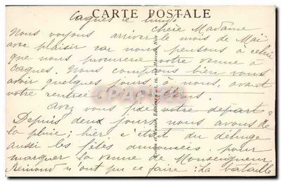 La Turbie - Vista da Torre de Augusto - Bilhete postal antigo — Verso