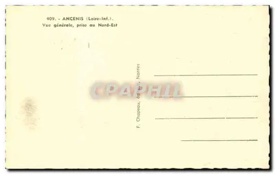 Ancenis (Loire-Inf.) — Vista geral tirada do Nordeste — F. Chapeau, editor, Nantes — Verso