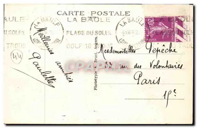 La Baule-sur-Mer — A Nova Estação (MM. Graves et Pons, arquitetos) — A. B. — Verso