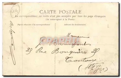 NANTES — Um canto do Jardim das Plantas — sténotype Dugas et Cie, Nantes, n°161 — Verso