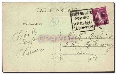 São Miguel Chef Chef Bilhete postal antigo Uma noiva Traje do país TOP (traje folclórico chapéu) — Verso