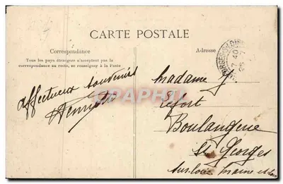 Zamek w Livernière — fasada Wschodnia — kolekcja C. L. C. nr 118 — Rewers