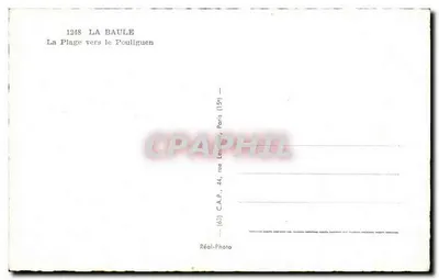 La Baule — Plaża w kierunku Pouliguen — Réal-Photo — Rewers