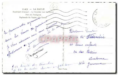 La Baule — Widok panoramiczny i port — Réal-Photo — Rewers