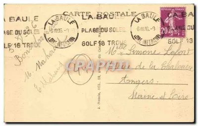 La Baule-sur-Mer — Ogólny widok plaży — Mozais, nr 86 — Rewers