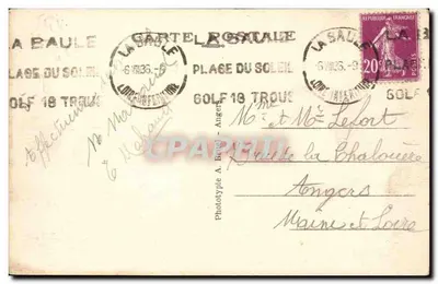 La Baule-sur-Mer (Loire-Inf.) — ogólne widok plaży — fototypia A. Bréel, Angers, nr 21 — Rewers