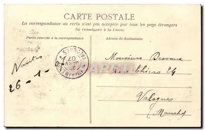 NANTES — Il Grand-Teatro e la via Crétillon — Héliotypie Dugas et Cie, Nantes — Verso