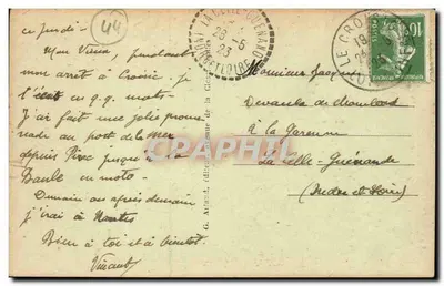 Le Croisic - Un coin du Port — éditeur G. Arnaud, n°15 — Verso