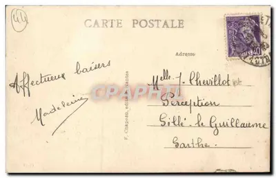 Batz-sur-Mer (Loire-Inf) — Uma Onda gigante na Ponta — F. Chapeau, Nantes, n°736 — Verso