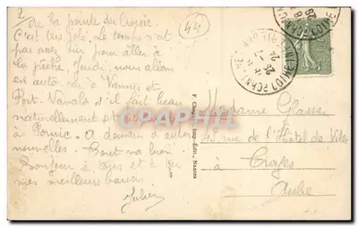 Batz (Loire-Inf.) — Sobre la Costa — El Puente del Diablo — F. Chappeau, Imp. Édul, Nantes — Reverso