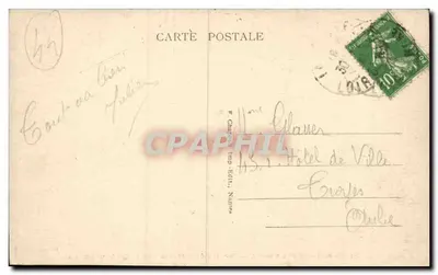 LE POULIGUEN (Loire-Inf.) — Na Costa — Interior da Gruta dos Korrigans — Imp. Chapeau, Nantes — Verso