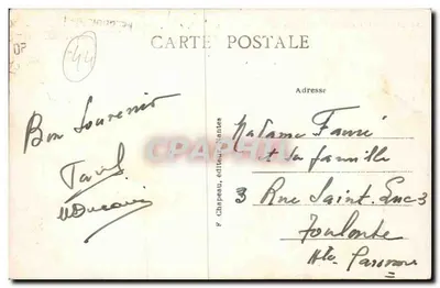 Le Croisic (Loire-Inf) — Capela de Saint-Goustan — F. Chapeau, n°96 — Verso