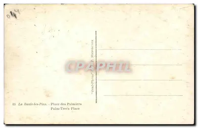 La Baule-les-Pins — Place des Palmiers — P. Strasheux — Verso