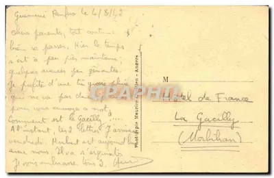 GUÉMENÉ-PENFAO (Loire-Inf.) - A Mesa da Fada, rochedos sobre a Vale do Don - L.V. fot. — Verso