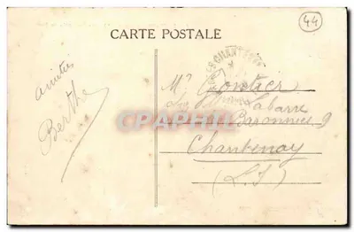 Le Pouliguen Bilhete postal antigo O porto perto do ponte — Verso