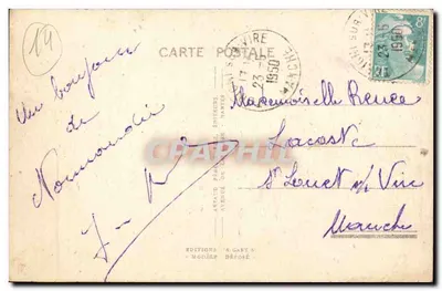 Cabeleireiro antigo nas proximidades de Bayeux — dita « La Bourgogne » — Gaby — Verso