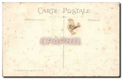 De Normandie — Vrouw die spint aan de spindel — Ed. Bauc — Achterkant