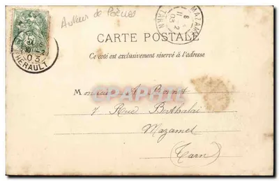 Toulon. A entrada do Porto — POÈMES DE PROVENCE de Jean Aicard — La C.P.A. Paris, n° 759 — Verso