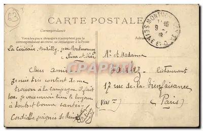 Joueur de Vielle — Auvergne pittoresque — Éditeur V.D.P. n°2293 — Rewers