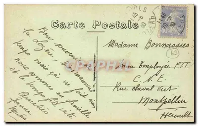 Tipo de Auvergne - Traje de Festa — Impressora T.T. n°2612 — Verso