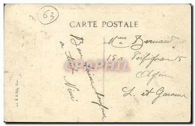 Auvergne pittoresca — Pastorella sul pendio — Editore V.D. n. 2049 — Verso