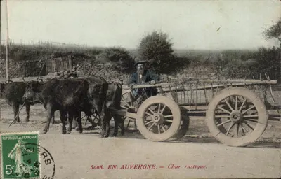 EM AUVERGNE — Carro de boi — Impressora Fototipográfica da Havana — n° 5008