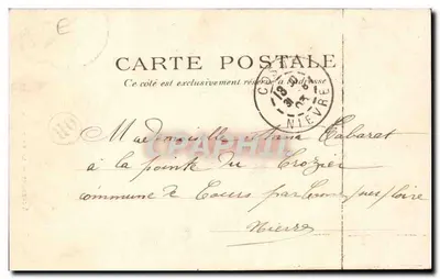 Wysoka Auvergne — tańczący w stylu bourrée w Salers (Cantal) — Kapitan Fabre, antykuarz w Salers — Rewers