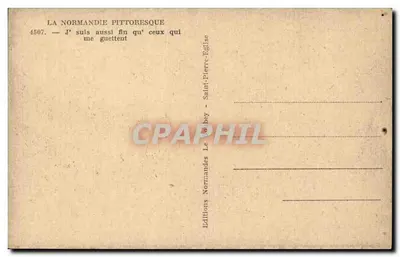 Mężczyzna w tradycyjnym stroju — Normandia — Wydawca: Le Gubey, nr 4507 — Rewers