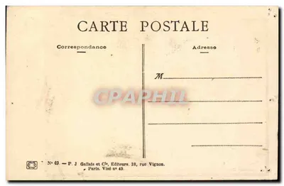Bilhete postal antigo Fantasia Ilustrador Hansi Yerri (d'após a gravura e a boneca do tio Hansi) — Verso