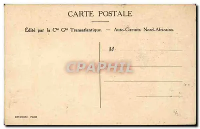 Markt in Tlemcen — Illustration von Sandoue — Verlag Compagnie Générale Transatlantique — Rückseite