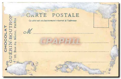O Velho Paris — Na Taverna do Pré aux Clercs — Chocolat Guérin-Boutron — Verso