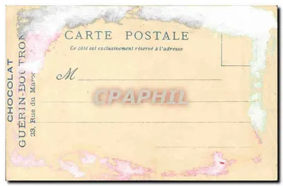 Bourgeois z dzielnicy średniowiecznej — Wystawa Uniwersalna z 1900 — CHOCOLAT GUÉRIN-BOUTRON — Rewers
