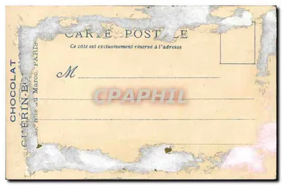 Exposição Universal de 1900 — O Velho Paris — Chocolat Guérin-Boutron — Verso