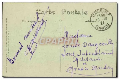 TUNIS. — Hospital do Belvédère — ND Fot. — Verso