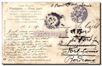 Scena uliczna w Tunisie — wydawca Boumier & Zola, n°122 — Rewers