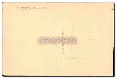 Avenida da França — Bizerte — Édition Photo Sultan, Béja — Verso